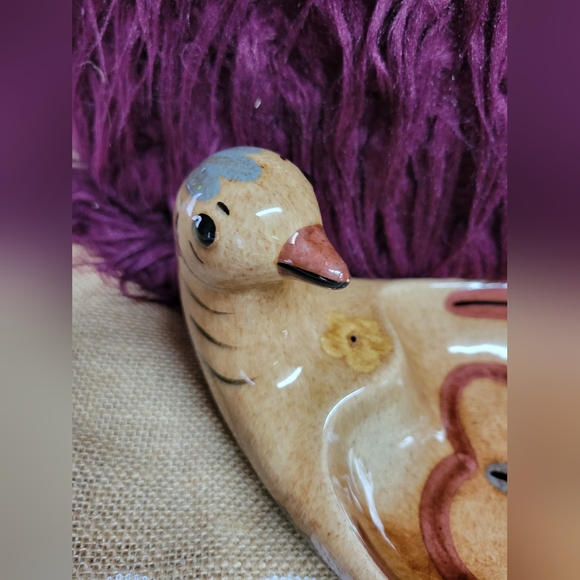 Vintage The California Cleminsons ceramic hand painted bread platter dove - Picture 9 of 15